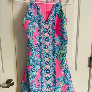 Lilly Pulitzer Pink and Blue Patterned Romper